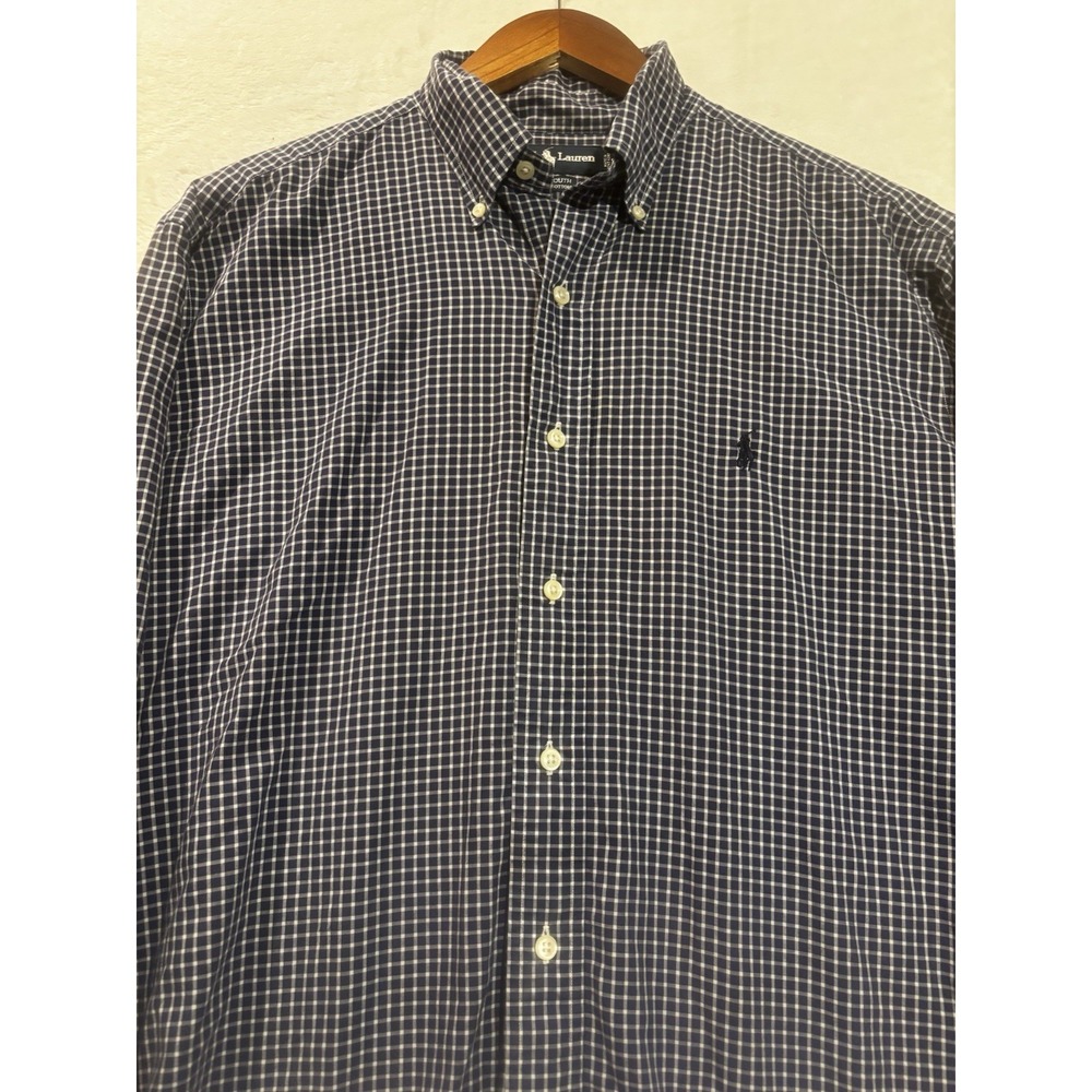 Ralph Lauren Shirt Mens‎ 16 Blue Button Down Long Sleeve Yarmouth Vintage